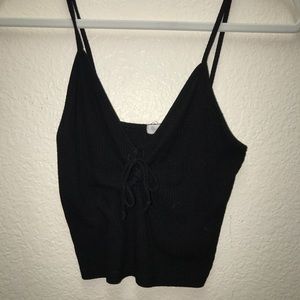 Black crop top- brandy Melville
